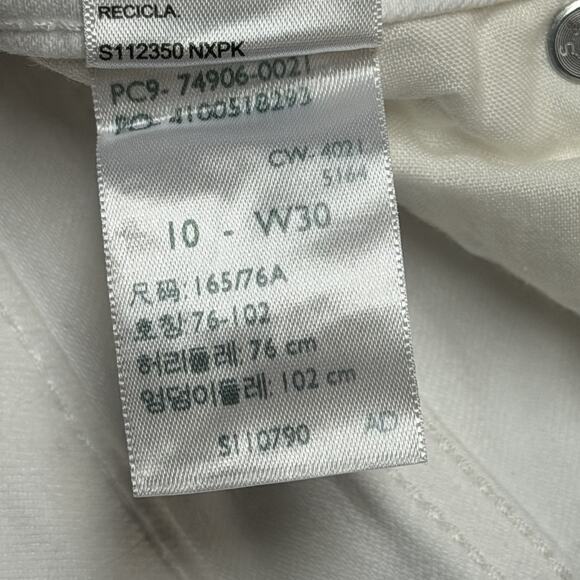 Levi Strauss Signature Gold- Women Mid Rise Capri Jeans White size 10 - Picture 8 of 14